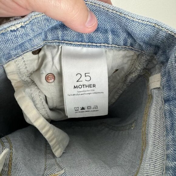 MOTHER Jeans The Insider Crop Step Fray Womens Size 25 Thanks Again Racer - Picture 7 of 9